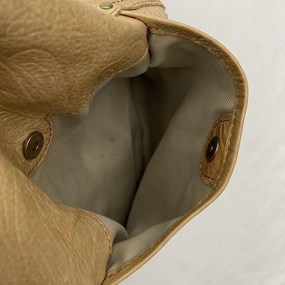 American Leather Co Tooled Leather Shoulder Bag Tan Buttery Soft Medium - Picture 9 of 15